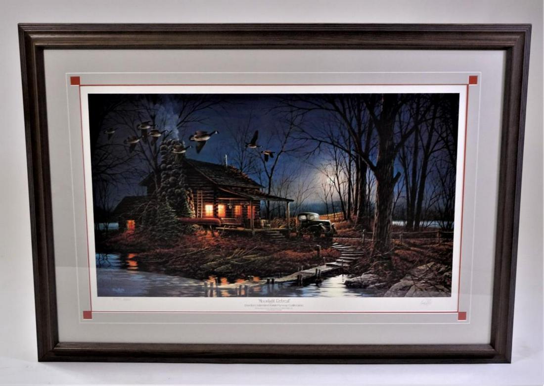 "Morning Retreat” Signed Terry Redlin (1937-2016): Overall Size: 35 x 27 1/2 in. Sight Size: 26 x 18 in. Signed lower left corner and numbered 2059 / 2400 in the lower left. "Morning Retreat" Lithograph. Please contact Eamon at Premier Shipping and Cr