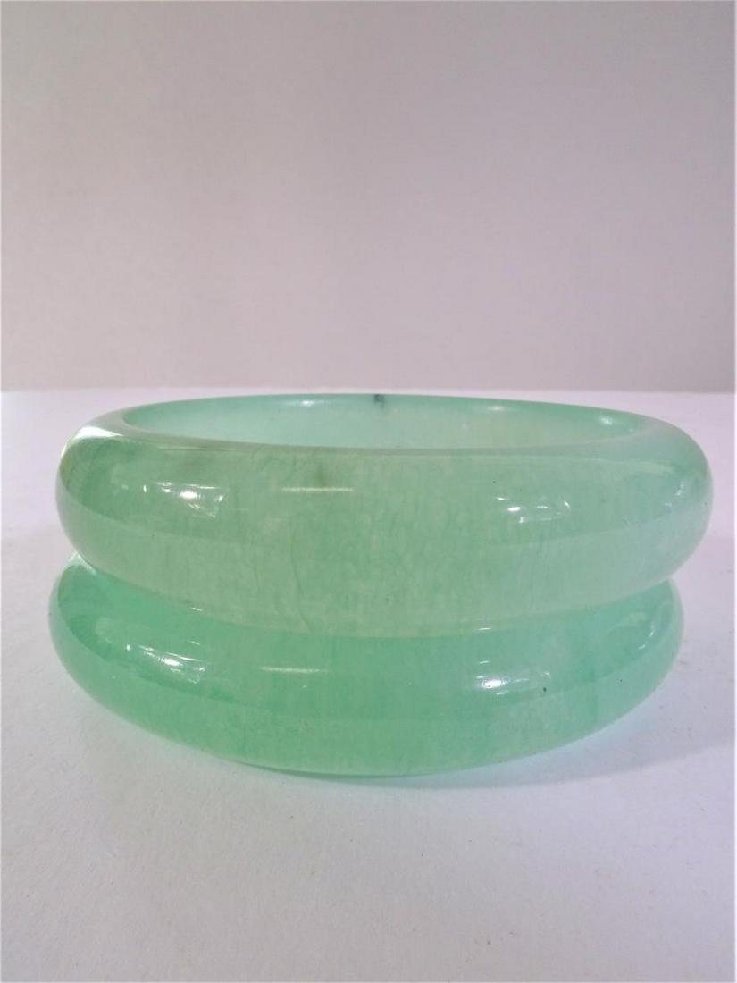 (2) Green and White Stone Bracelets: Around 3 in. Please contact Eamon at Premier Shipping and Crating for a quote to pack and ship at 941-358-9999 or email at info@premiershipment.com