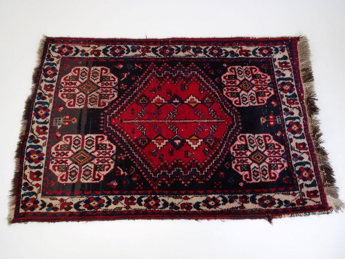 Handmade Wool Rug: 46"x67" (4' x 6') Please contact Eamon at Premier Shipping and Crating for a quote to pack and ship at 941-358-9999 or email at info@premiershipment.com