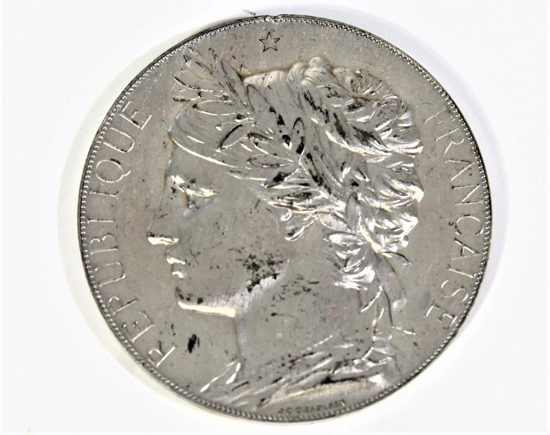 1878 Paris Exposition Silver Medal: This is another silver medal from the Exposition Universelle Internationale held in Paris in 1878. It is marked "Republique Francaise" and "J C Chaplain" on the face, "Henry Clay, Alvarez, Julian" on 