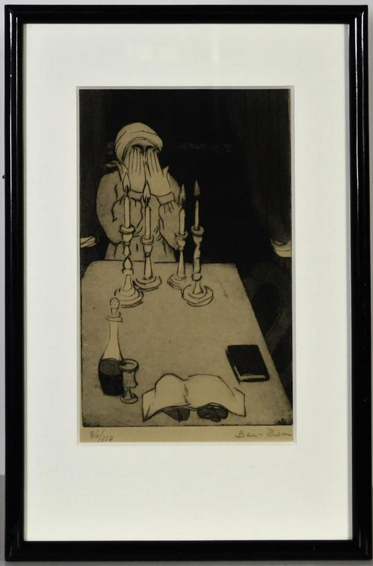 Ben-Zion Weinman (1897-1987) Russian, Etching: Signed and Numbered Lower. 86/110 S: 11 1/2 x 7 in. O: 18 x 12 in.