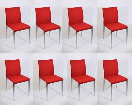 Set of 8 Molteni and C Italian Wool Dining Chairs: Angelo Molteni, born 1912, set up his own business in Giussano, Italy. In the province of Monza e Brianza, a furniture district. His artisan workshop soon became a byword for top-quality. Molteni and 
