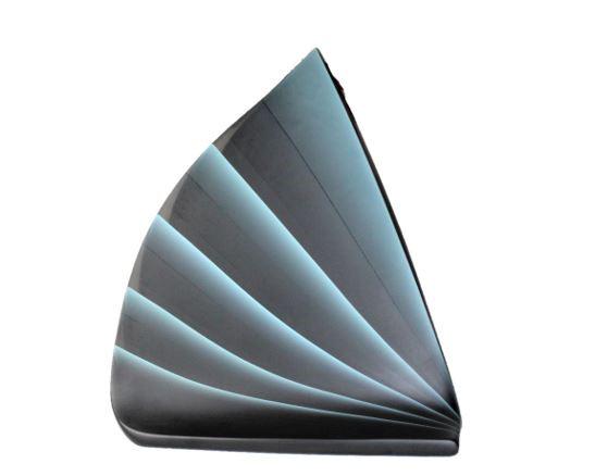 Laszlo Lukacsi "Bronze Wing" 2008 Glass Sculpture: Laminated and polished glass. Measurements: 27 x 23 in.