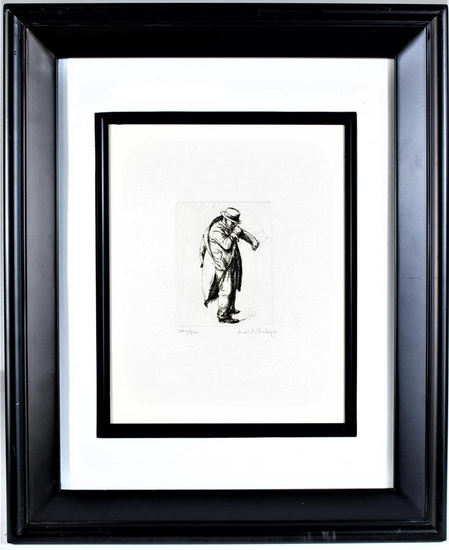 Isabel Bishop (1902-1988) American, Lithograph: This is a lithograph by Isabel Bishop, an American painter and graphic artist who depicted urban scenes of Union Square in New York City from the 1930's to the 1970's. She was best known for her depic