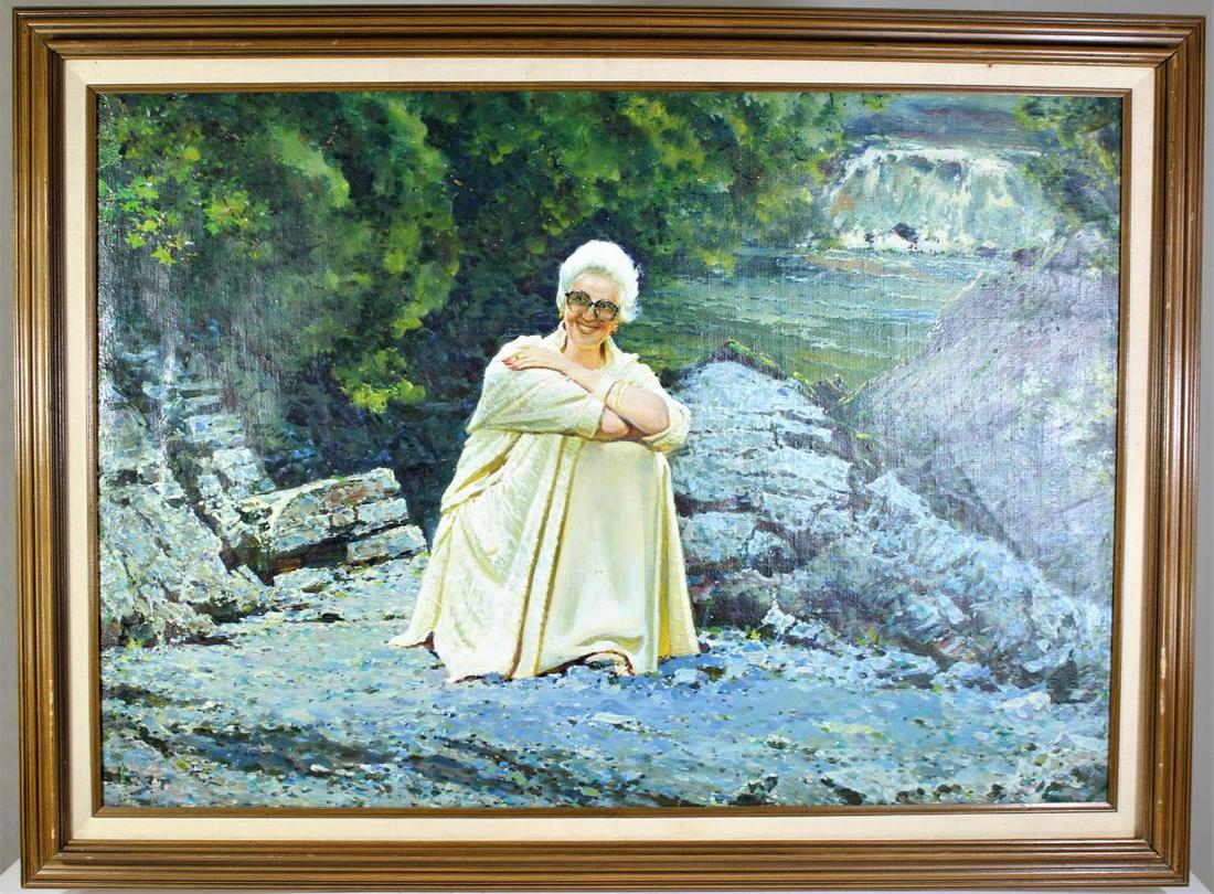 Vladimir Sidoruk (1925 - NA) Russia, O/C: This is an oil on canvas by Vladimir Sidoruk, who served in World War II and was an artist on the front lines. He became a stage and graphic designer and was named emeritus artist of the Ukraine. He d