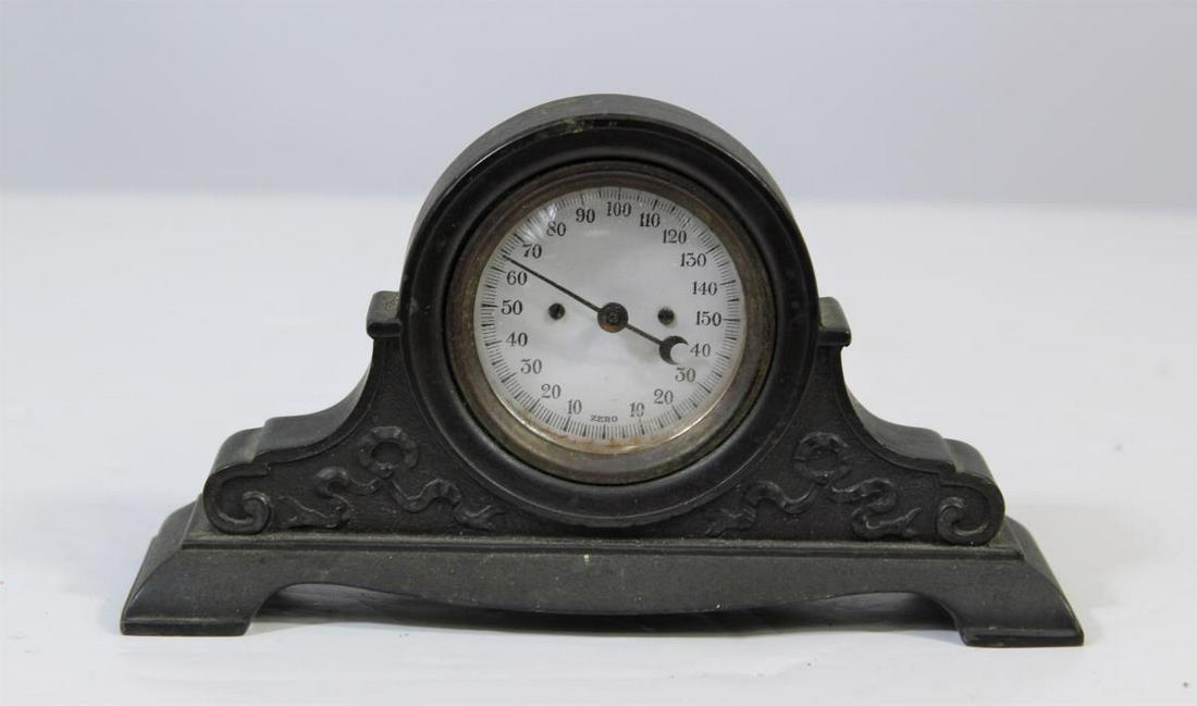 Cast Metal Thermometer: This vintage thermometer is from American Art Works, the same company famous for Coca Cola trays. 3 1/2 x 6 1/2 x 2 in deep.