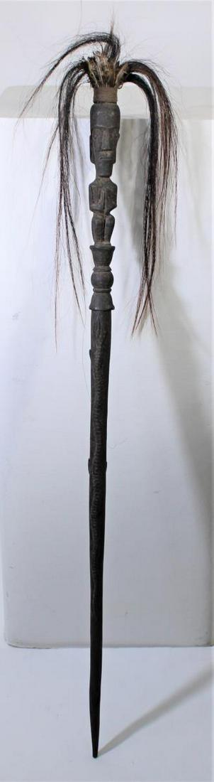 Ritual Staff - Karo people Indonesia: A tungkot malehat is a magic staff used by shamans of the Karo people of Indonesia. Carved out of the wood of Cassia javanica, they have a more simplistic design than that of the tunggal panaluan of t