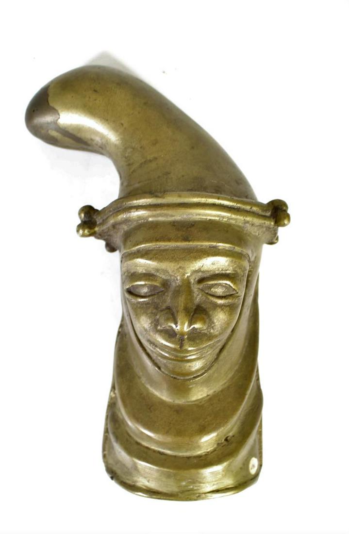Gilt Bronze Jester Wall Mount: Size: 8 x 5 in.