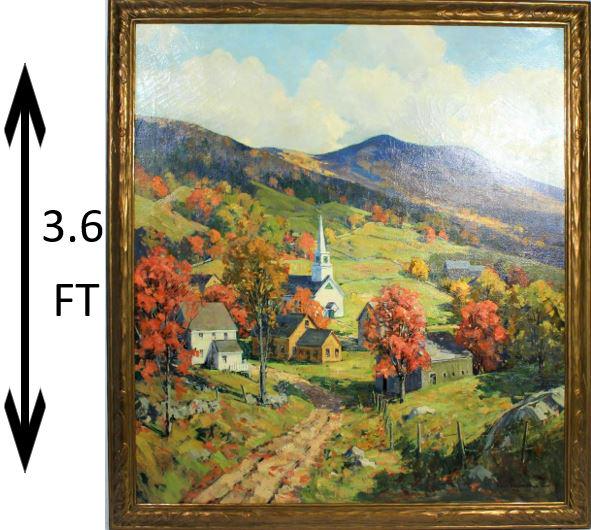 Charles Curtis Allen (American 1886 - 1950) O/C: This vibrant impressionist oil on canvas, signed and dated 1937 in the lower right, was done by well-known North Eastern painter Charles Curtis Allen. He was born in Massachusetts and specialized in m