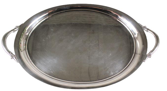 Webster Wilcox Double Handled Larger Tray: Double handed tray marked Webster Wilcox on the underside. Approx 25 in long.Please note that all sales are final. No refunds will be given under any circumstances.