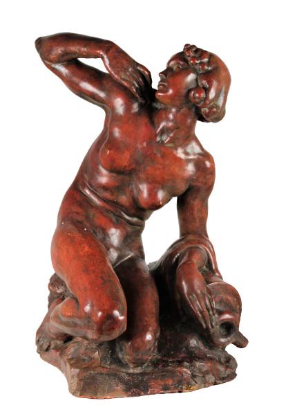 Dorothy Spreckles, American Socialite, 1940: Edgardo Simone (1890-1958) Italian, Sculpture. Dorothy Spreckels Munn by Edgardo Simone (1890-1958). A heavy sculpture made of terracotta of the prominent San Francisco and Palm Beach socialite Doroth