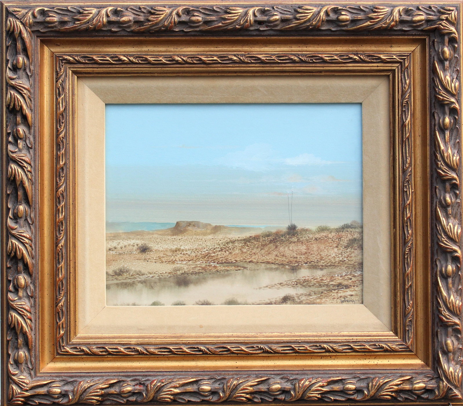 Raul Gutierrez (B 1935) Texas, Watercolor / Paper: A very fine watercolor and gouache on paper by Raul Gutierrez. It is signed Gutierrez in the lower right and depicts a landscape scene. Born in Laredo, Gutierrez moved to San Antonio with his family d