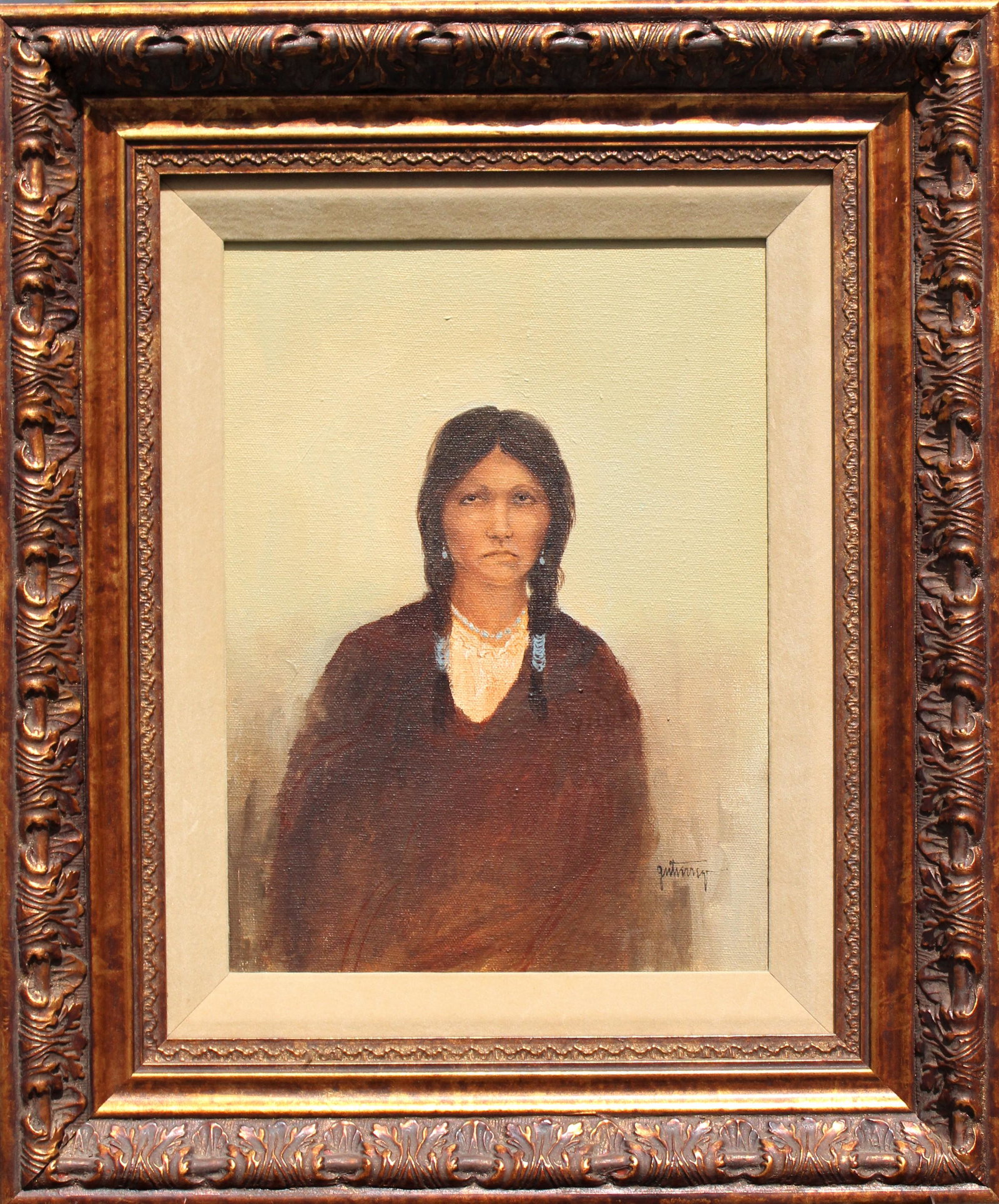 Raul Gutierrez (B 1935) Texas, Oil on Canvas: Western painting by Raul Gutierrez signed Gutierrez in the lower right. Born in Laredo, Gutierrez moved to San Antonio with his family during his high school years, and by this time was already showin