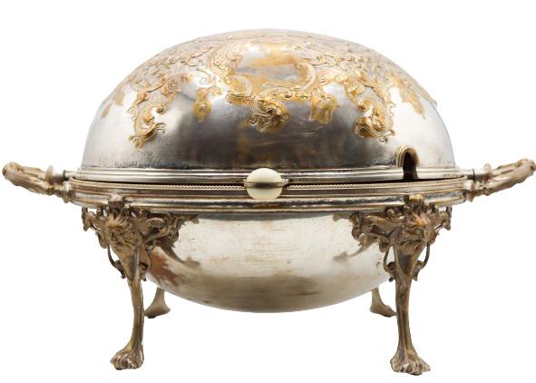 John Round & Son Silver Plated Rolling Dome Buffet (1 of 18)