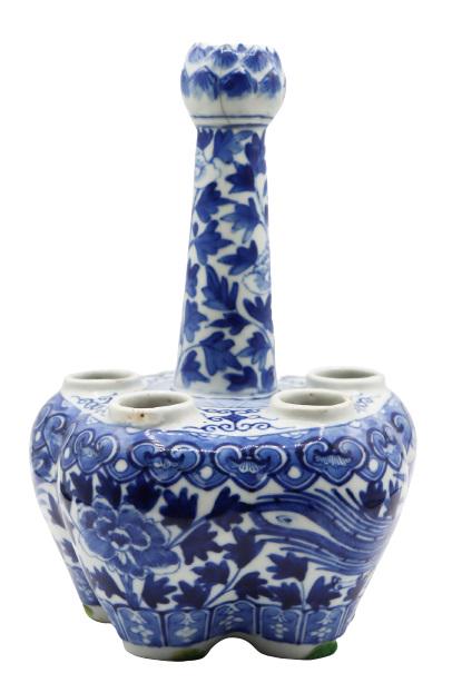 Chinese Blue & White Porcelain Tulip Vase (1 of 6)