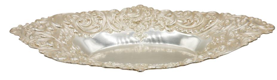 Embossed Sterling Silver Oval Dish, 12 OZT (1 of 12)
