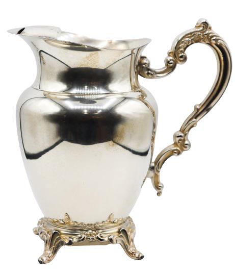 Silver Plated Water Pitcher Mid 20th C. (1 of 8)