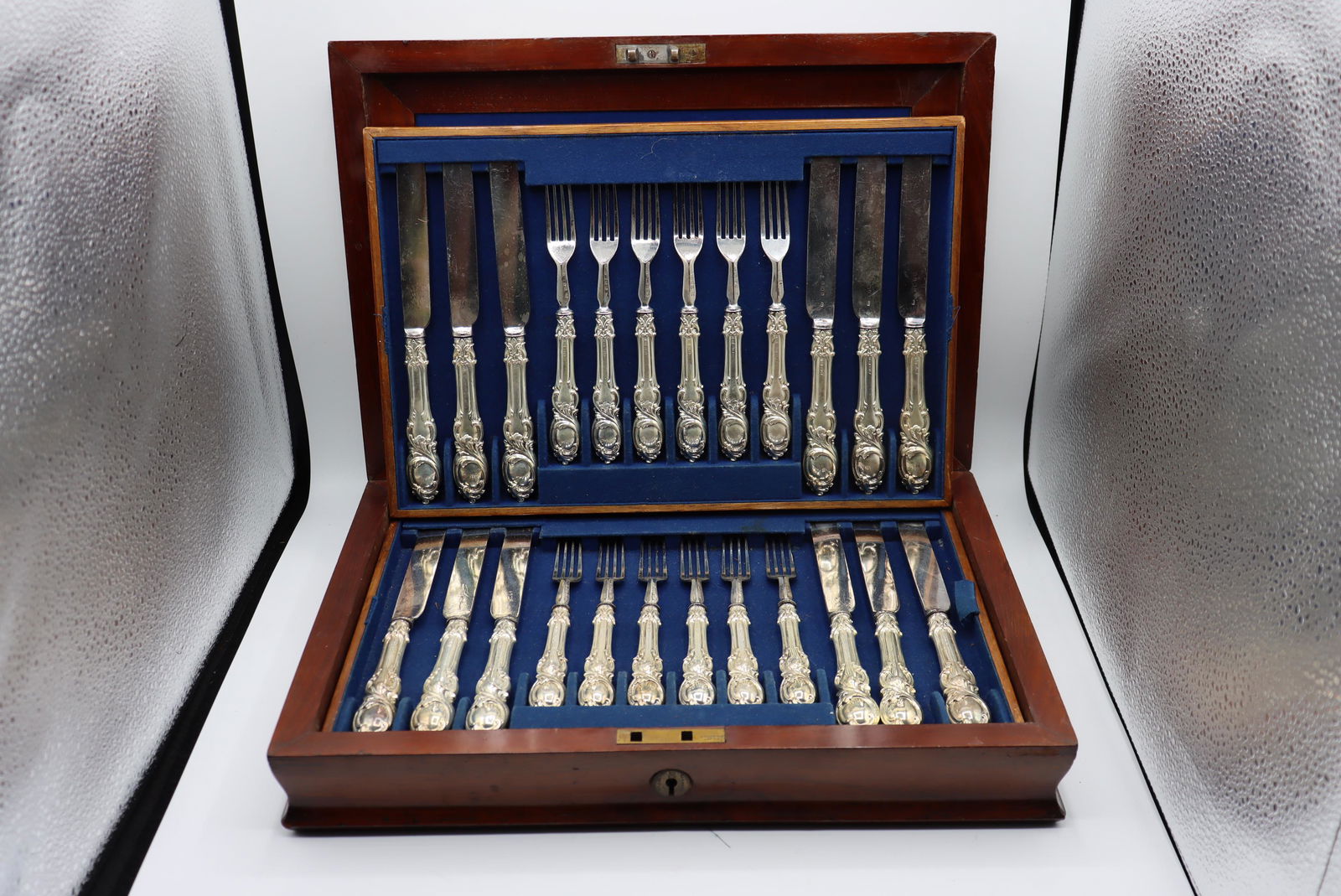 Antique English Sterling Fitted Flatware Service (1 of 15)