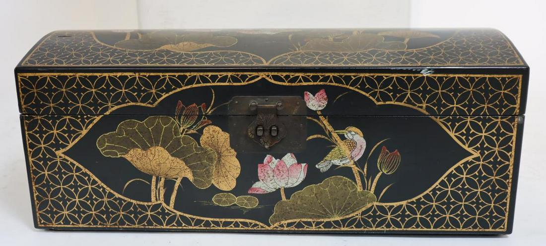 Antique Chinese Hand Painted Dome Top Box (1 of 9)