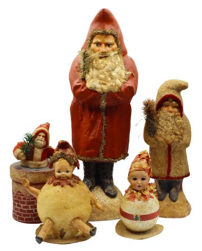 (5) Early Christmas German Handpainted Figures (1 of 14)