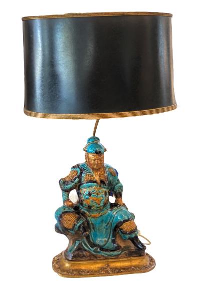Antique Japanese Lamp with Amethyst and Jade Pull (1 of 8)