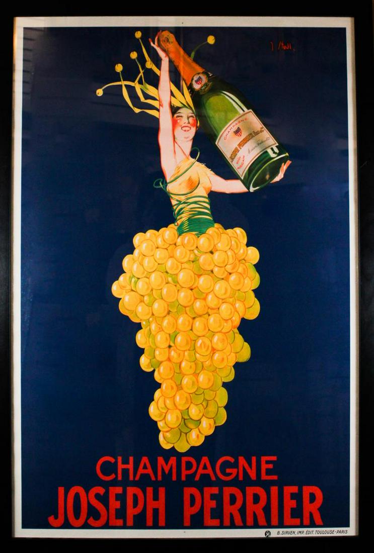 J. Stall (1874-1933) Champagne Poster (1 of 4)