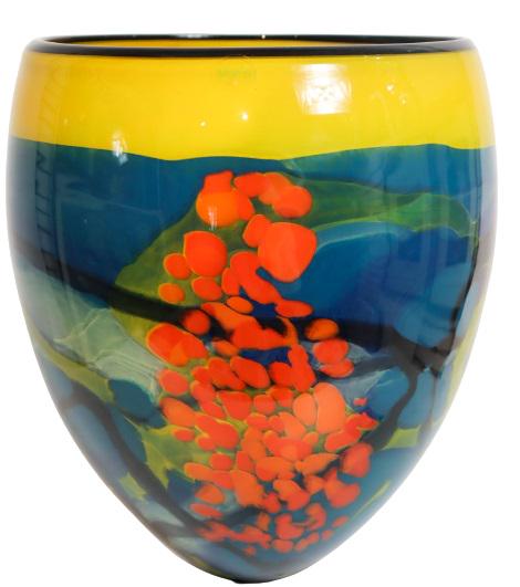Decorative Hand-blown Art Glass Vase (1 of 4)