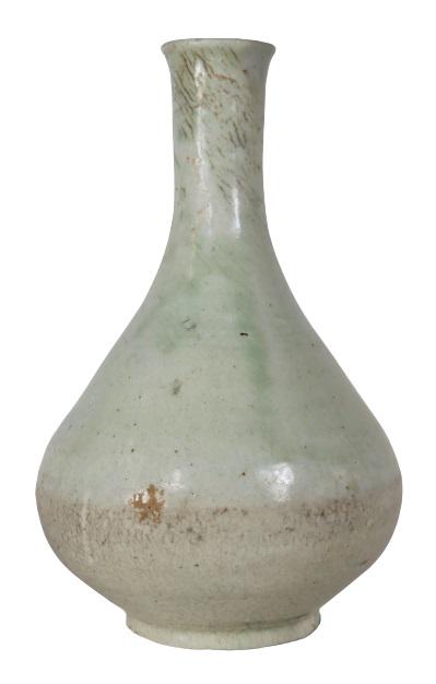 Early Celadon Asian Vase: Possibly Ming Dynasty Size: 10 1/2 x 8 in. Please note that all sales are final. No refunds will be given under any circumstances.