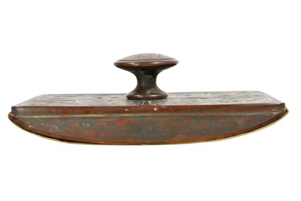 Bronze Tiffany Studios "Zodiac" Desk Blotter: Original patina. Condition: Good6 x 3 x 2 in. Please note that all sales are final. No refunds will be given under any circumstances.