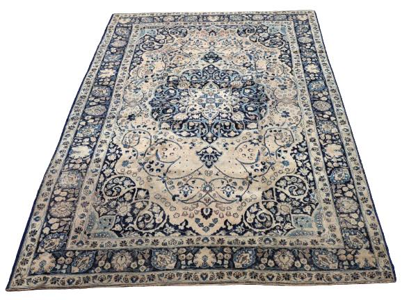 Antique Persian Rug 7 x 11 ft.: Provenance: Adrienne Vittadini & Gigi Vittadini, Southampton Estate. Antique Persian Rug. worn. Size: 92 x 137 in. Please note that all sales are final. No refunds will be given under any circumstance