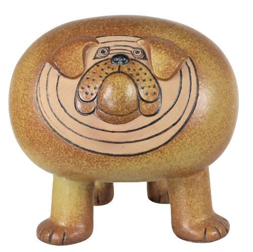 Lisa Larson, Gustavsberg Large Bulldog Sculpture: Lisa Larson (b. 1931) for Gustavsberg.large Bulldog sculpture.Sweden, 1960s.glazed stoneware.stamped marks, slightly rubbed away. Size: 12 x 13 x 14 in.Please note that all sales are final. No refunds