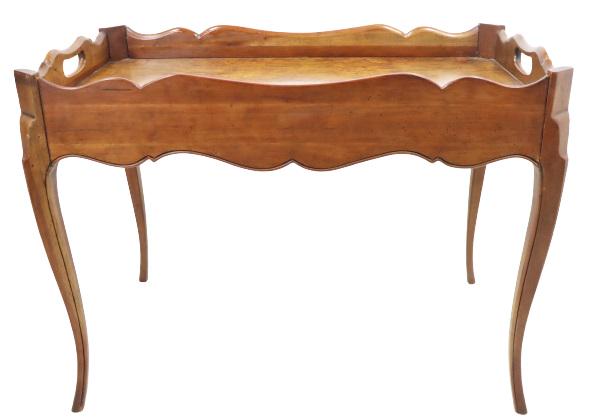 Small French Tray Table: Small French Tray Table. Size: 30 1/2 x 18 x 23 in.