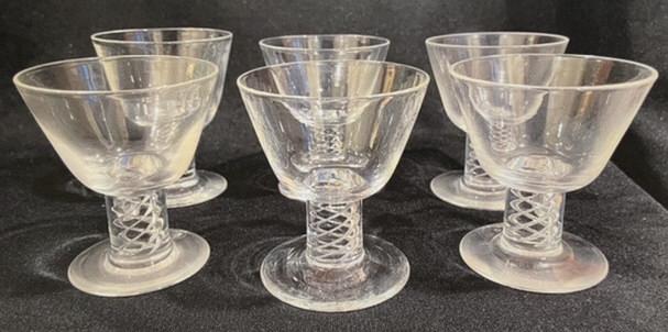 (9) Steuben Crystal Air Twist Cocktail Glasses (1 of 6)