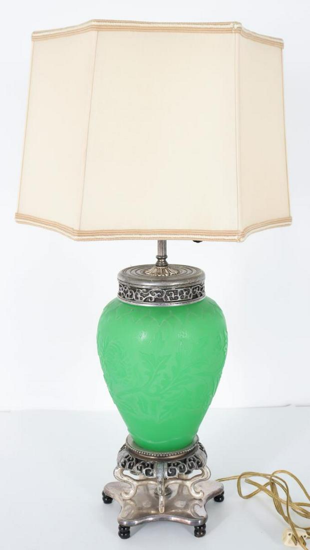 Steuben Green Jade Table Lamp (1 of 8)
