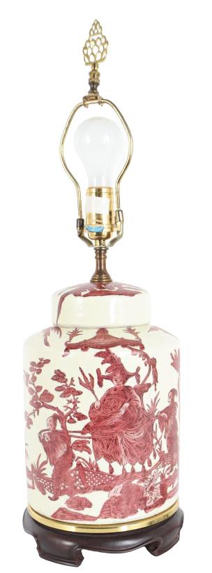 Chinese Style Red & White Lamp (1 of 7)