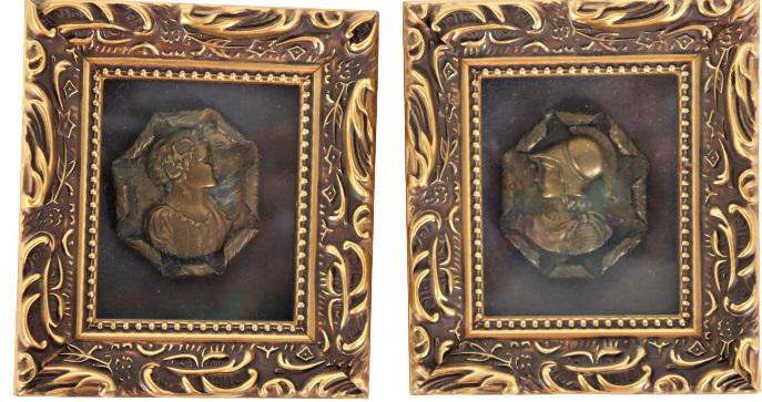 Pair of Portrait Buttons, Framed (1 of 5)