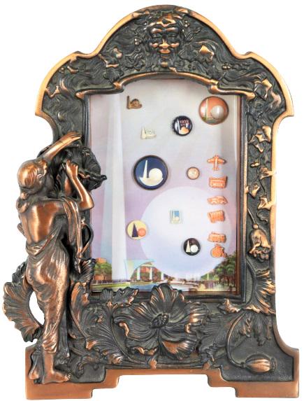 1939 NY World's Fair Pins in Ornate Frame (1 of 10)