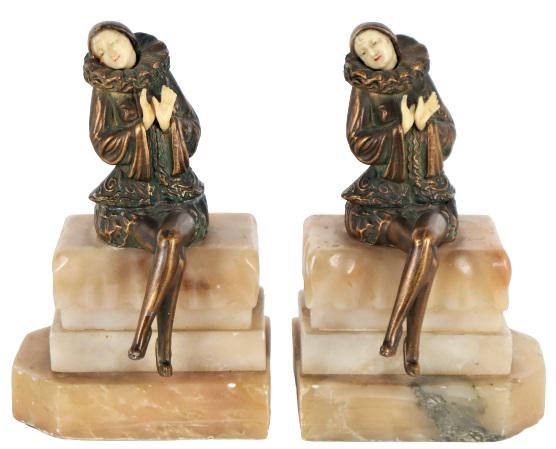 Pair of Art Deco Pierrette Bookends (1 of 9)