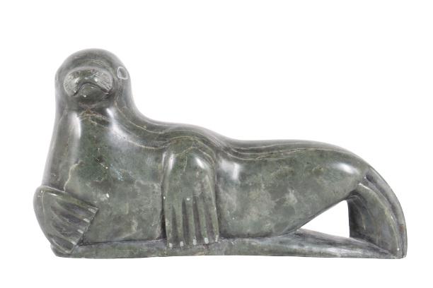 Inuit Soapstone Carving of Seal (1 of 5)