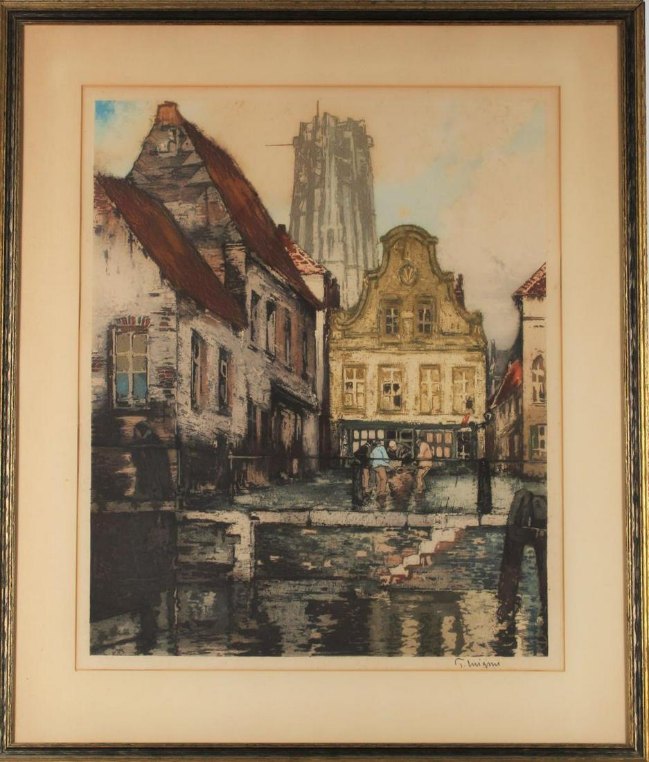 European Cityscape, Signed Print (1 of 4)