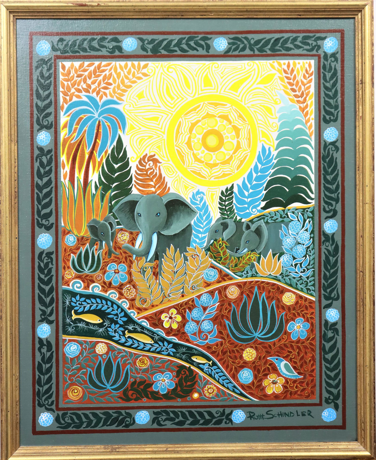 Ruth Schindler (20th C) American, Acrylic/Canvas (1 of 5)