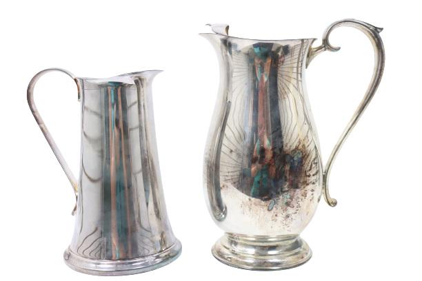 Pair of Silver Plate Pitchers (1 of 8)