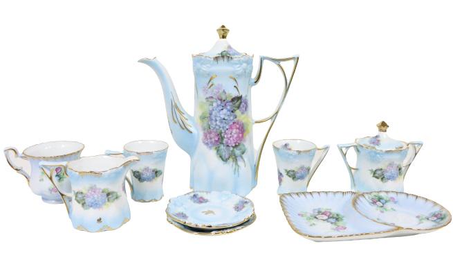 (9) Hand-painted Porcelain Tea Set (1 of 19)