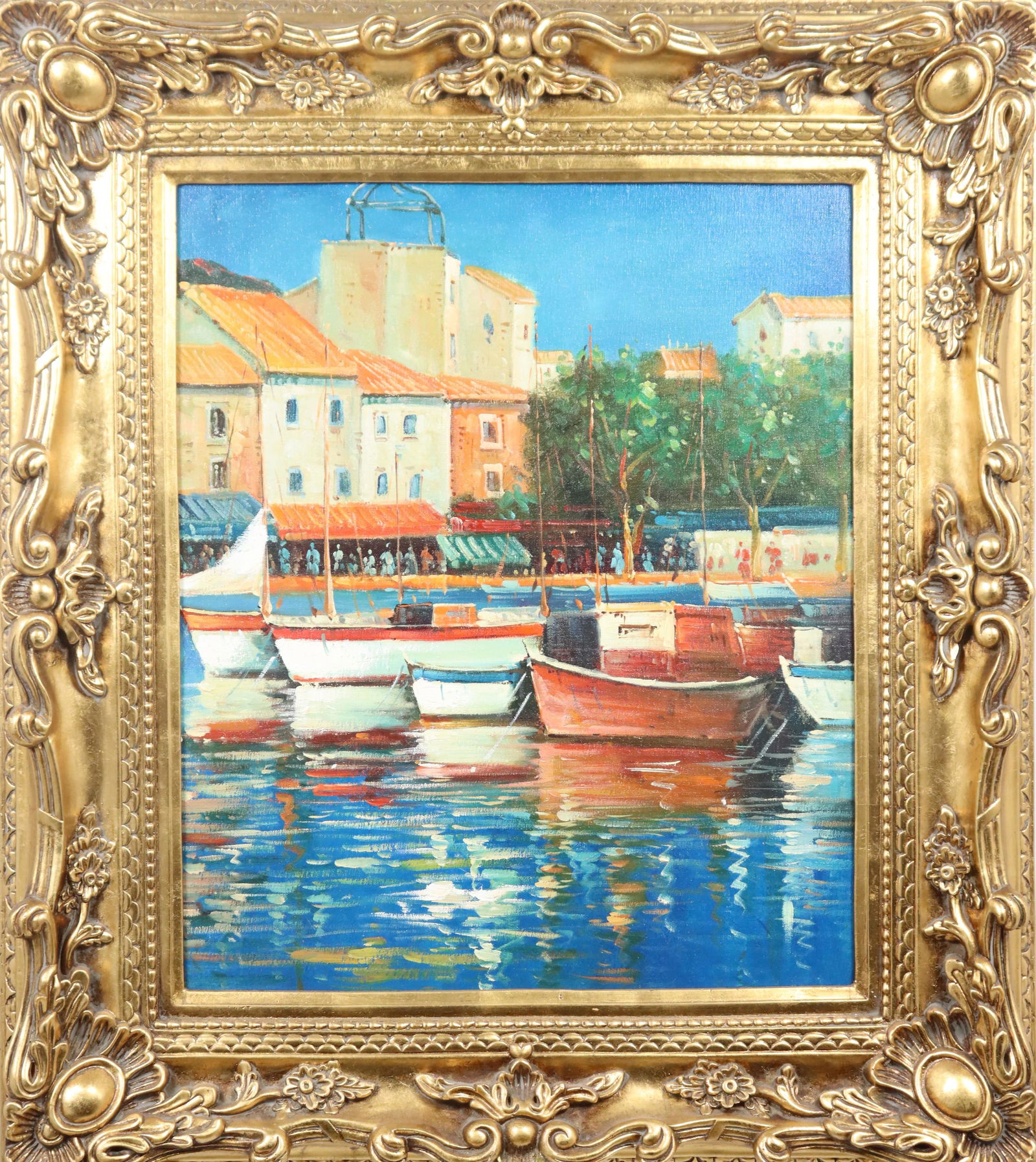 20th C. European Coastal Scene, Oil on Canvas (1 of 3)