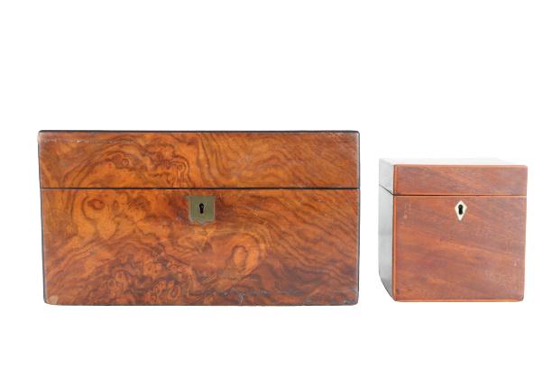 (2) Two Antique Wooden Boxes (1 of 12)