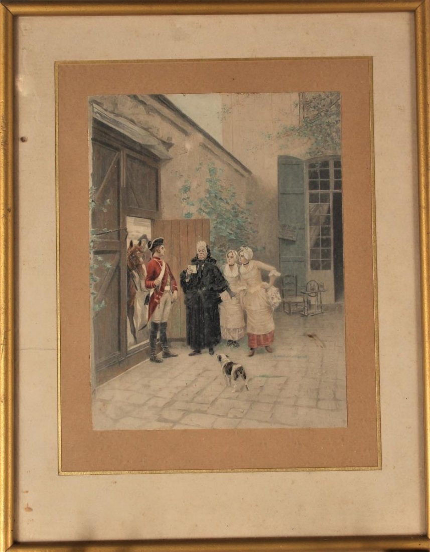 Charles Edouard Edmond DeLort (1841-1895) Fr, W/C (1 of 4)