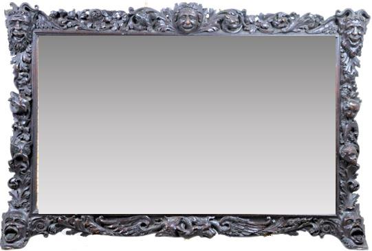 Superb 19th C European Carved Frame Beveled Mirror (1 of 7)