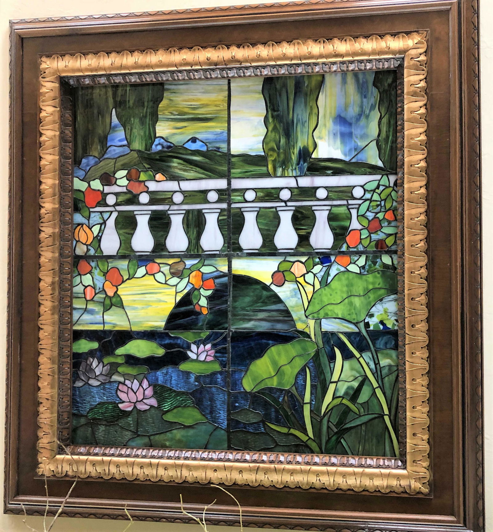 Ceiling Stained Glass w Surrounding Frame (1 of 2)