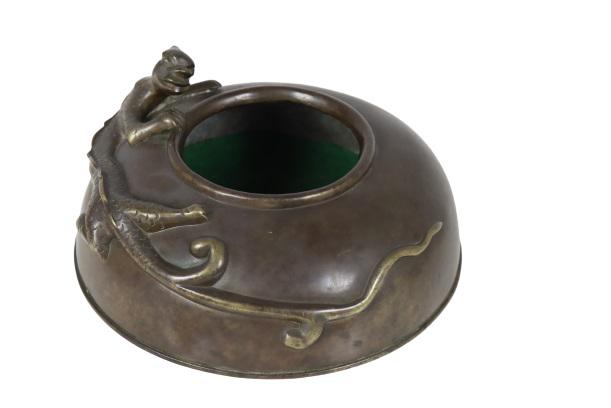 Chinese Bronze Dragon Brush Pot (1 of 4)