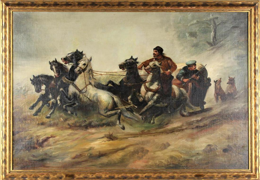 Attributed Adolph Schreyer (1828-1899) German O/C (1 of 3)